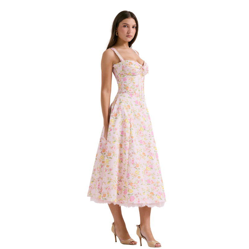 Peony Floral Printed Design Sundress