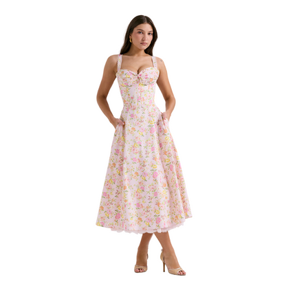 Peony Floral Printed Design Sundress