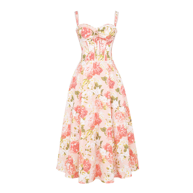 Peony Floral Printed Design Sundress