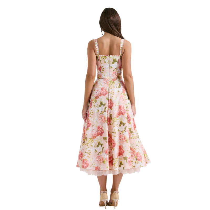 Peony Floral Printed Design Sundress