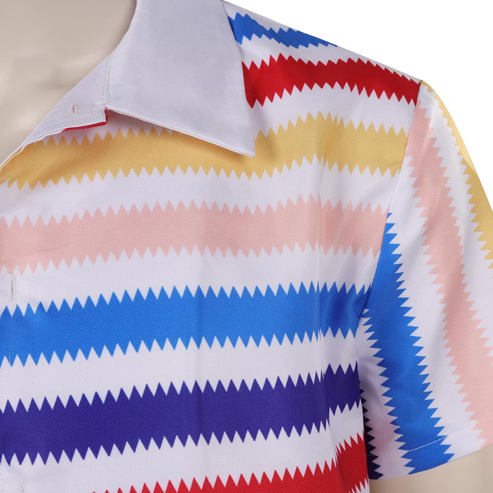 1964 Allan Rainbow Striped Shirt Cosplay Costume
