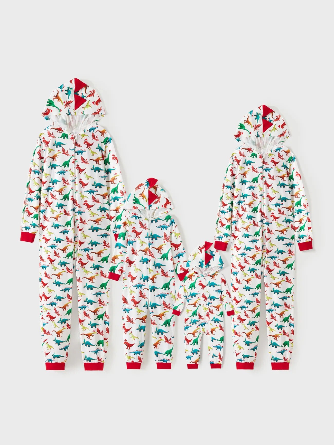 Christmas Family Pajamas With 3D Hooded Design Baby 3M