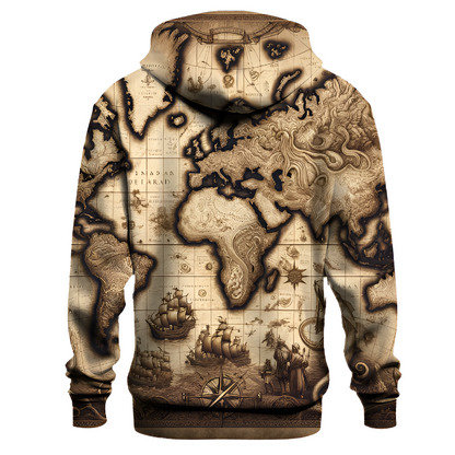 Ancient World Map Voyager Hoodie