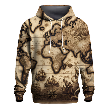 Ancient World Map Voyager Hoodie