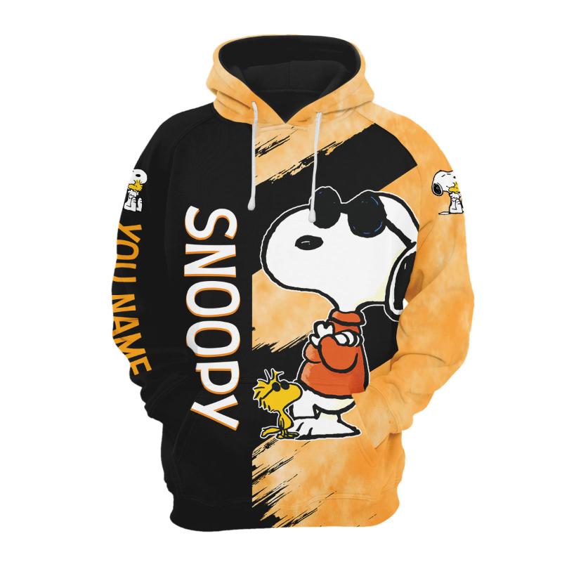 Personalize Name Snoopy Pattern Hoodie And Leggings Set Hoodies