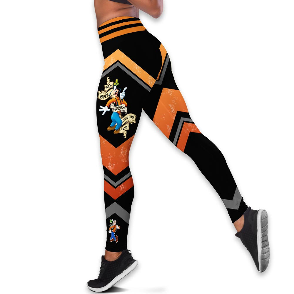 Custom Name Goofy Rock Paper Hoodie And Leggings Set Leggings