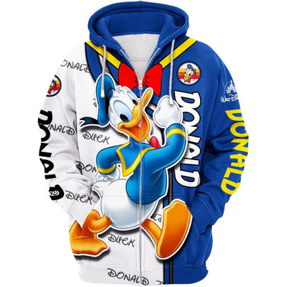 Cartoon Character Hoodie And Leggings Set Zipper Hoodies