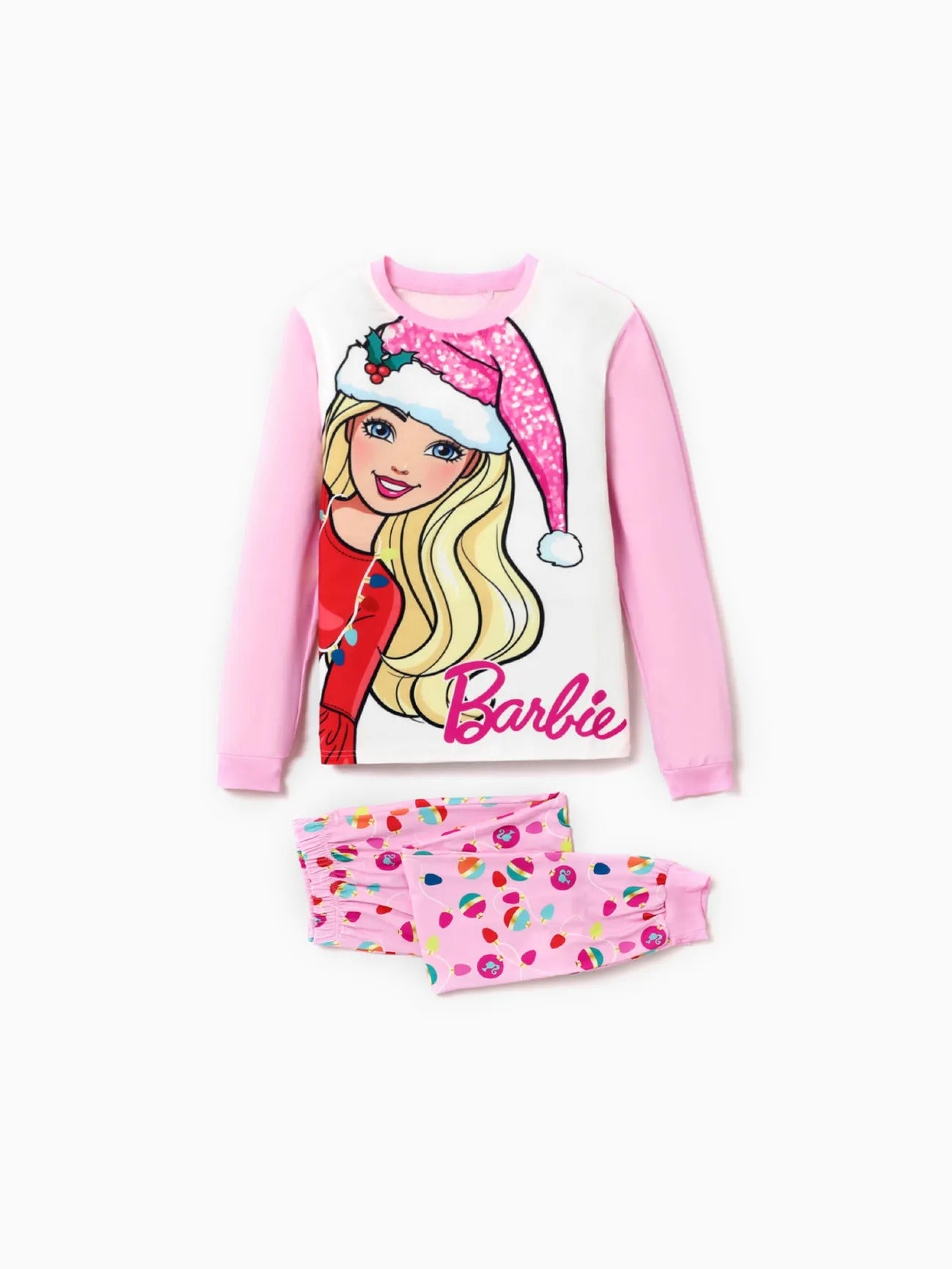 Barbie Mom And Me Christmas Print Pajama Set Women