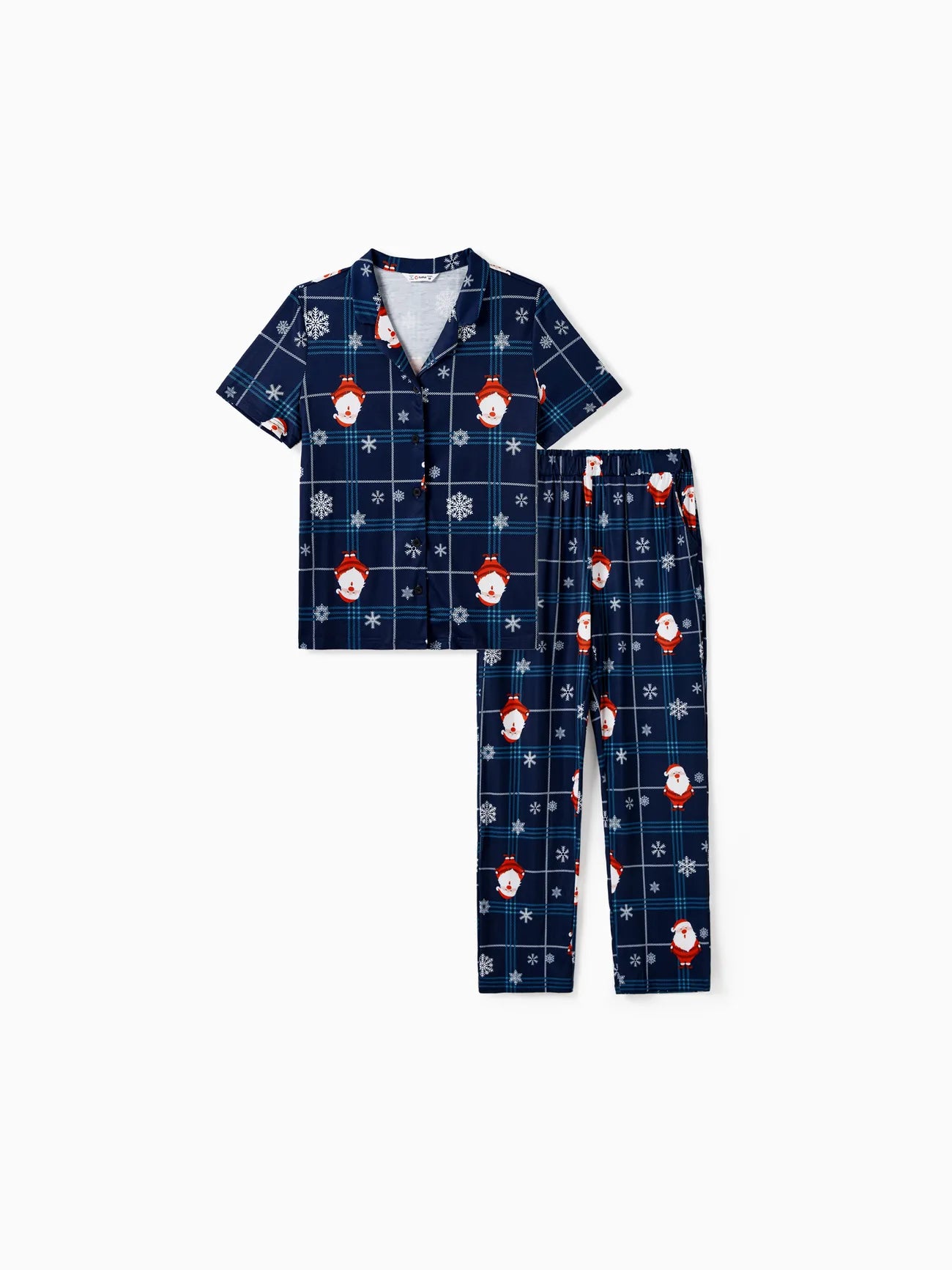 Christmas Family Pajama Set With Santa Print Men