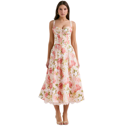 Peony Floral Printed Design Sundress