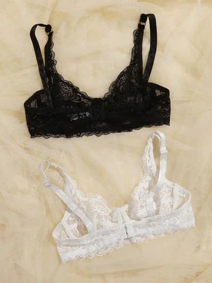Floral Lace Underwire Bra Set Pack Of 2