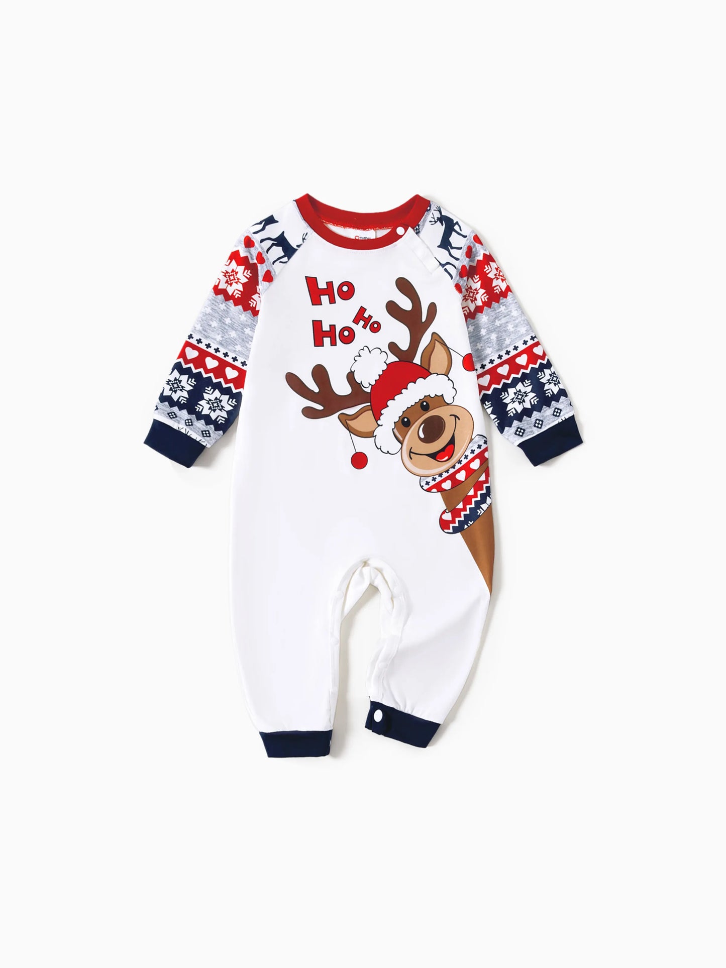 Reindeer Printed Matching Family Outfit Set Baby