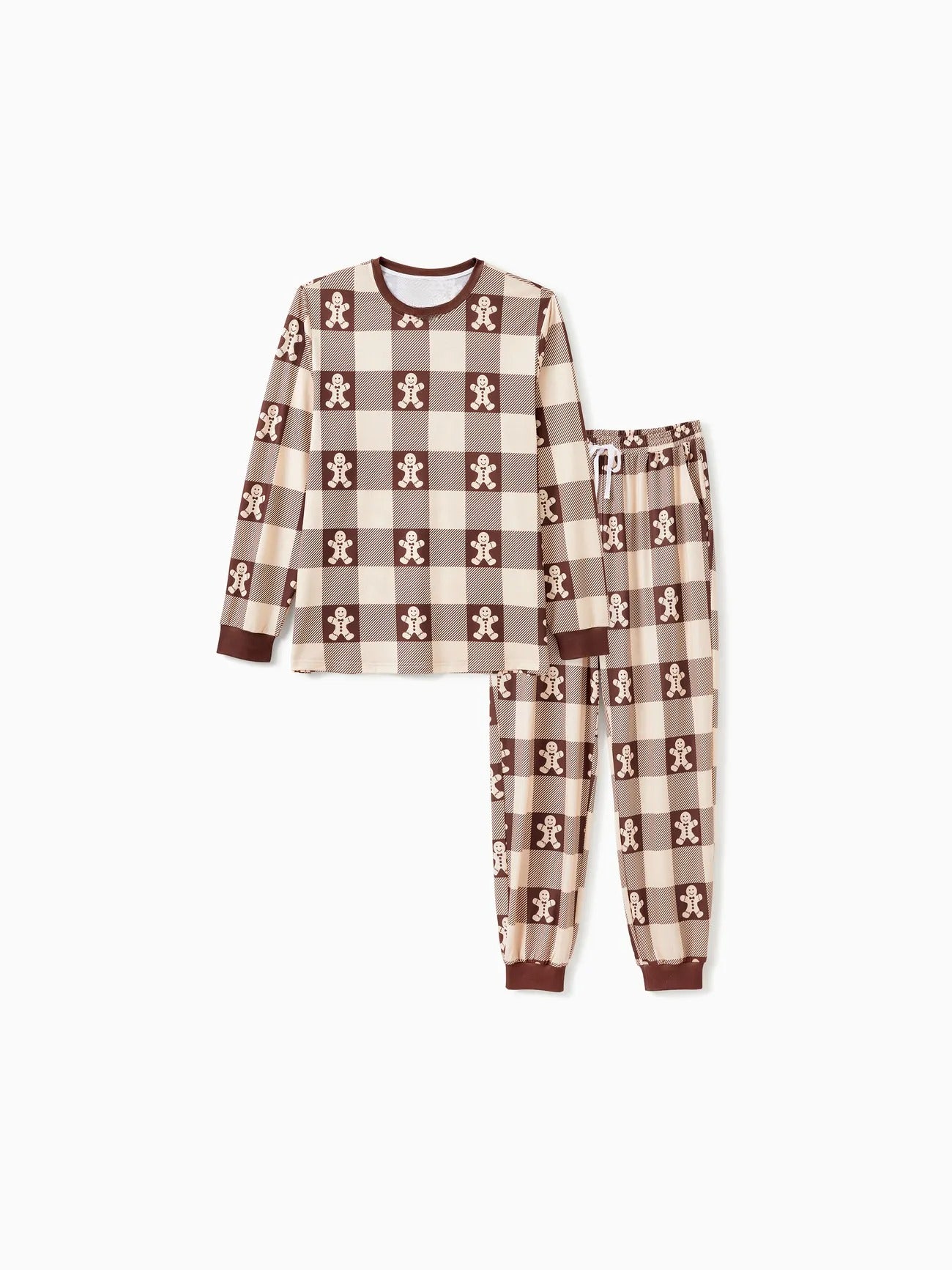 Gingerbread Plaid Family Matching Pajama Set Women