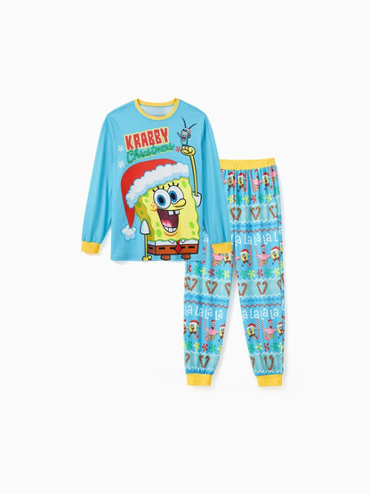 SpongeBob SquarePants Family Matching Christmas Print Pajama Set Women