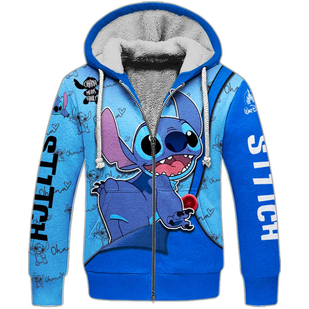 Animated Character Activewear Set Fleece Zipper Hoodie