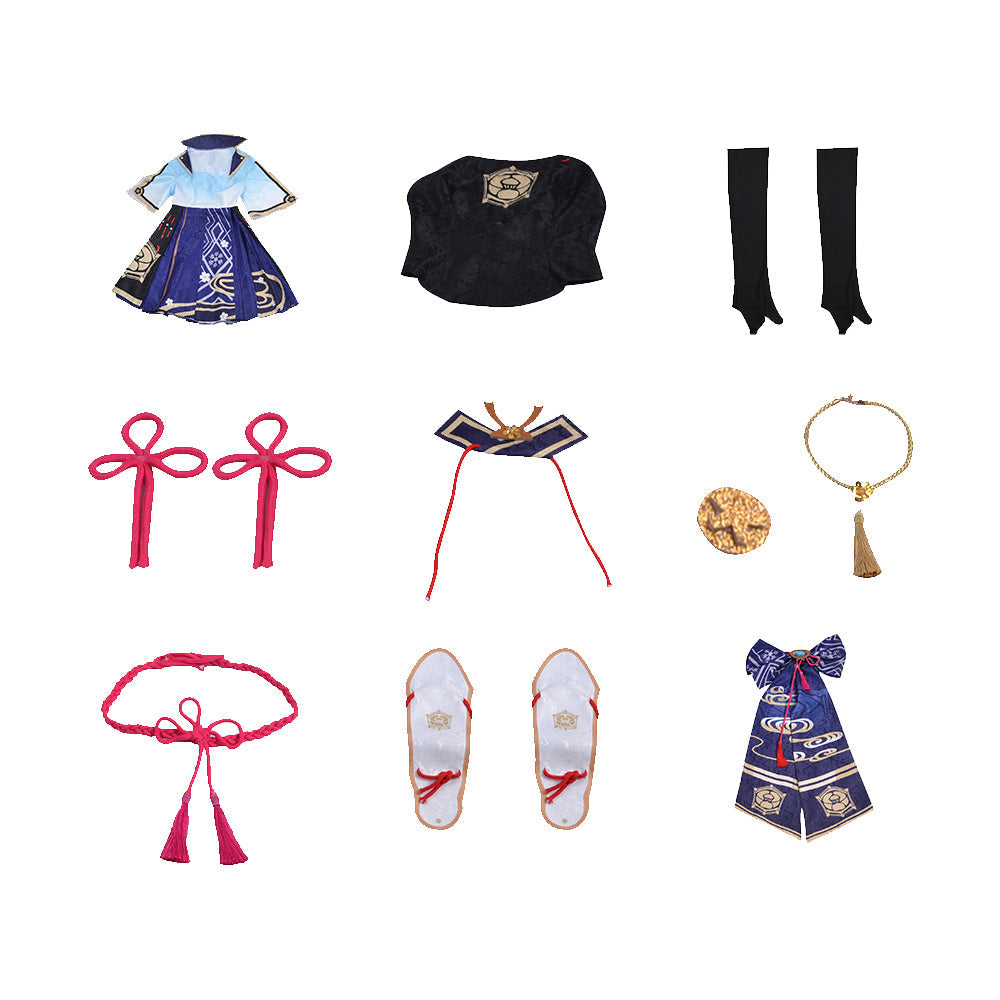 Ayaka Cosplay Costume Outfit