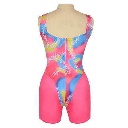 Barbie Retro Margot Robbie Cosplay Swimsuit