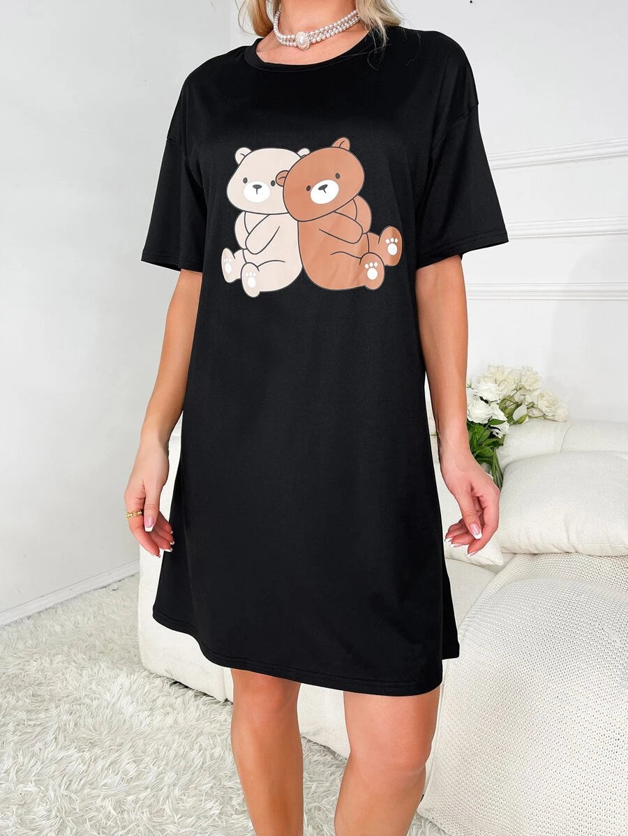 Bear Printed Nightdress