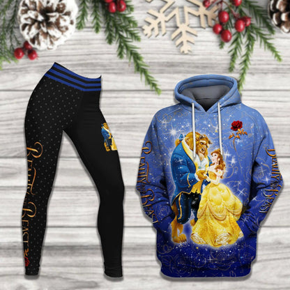 Beauty And The Beast Character Activewear Set Hoodie And Leggings Set