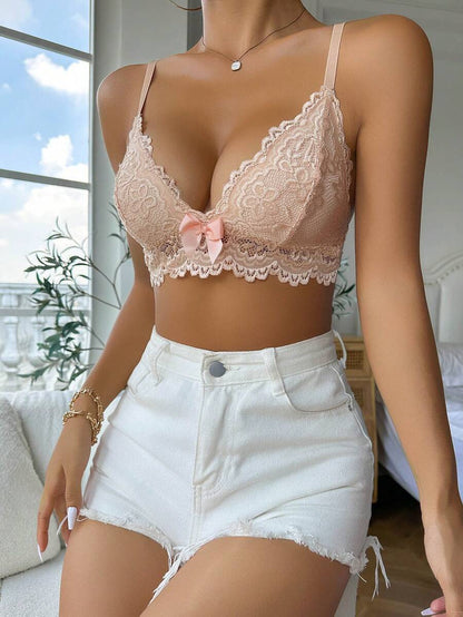 Butterfly Embroidery Mesh Bralette