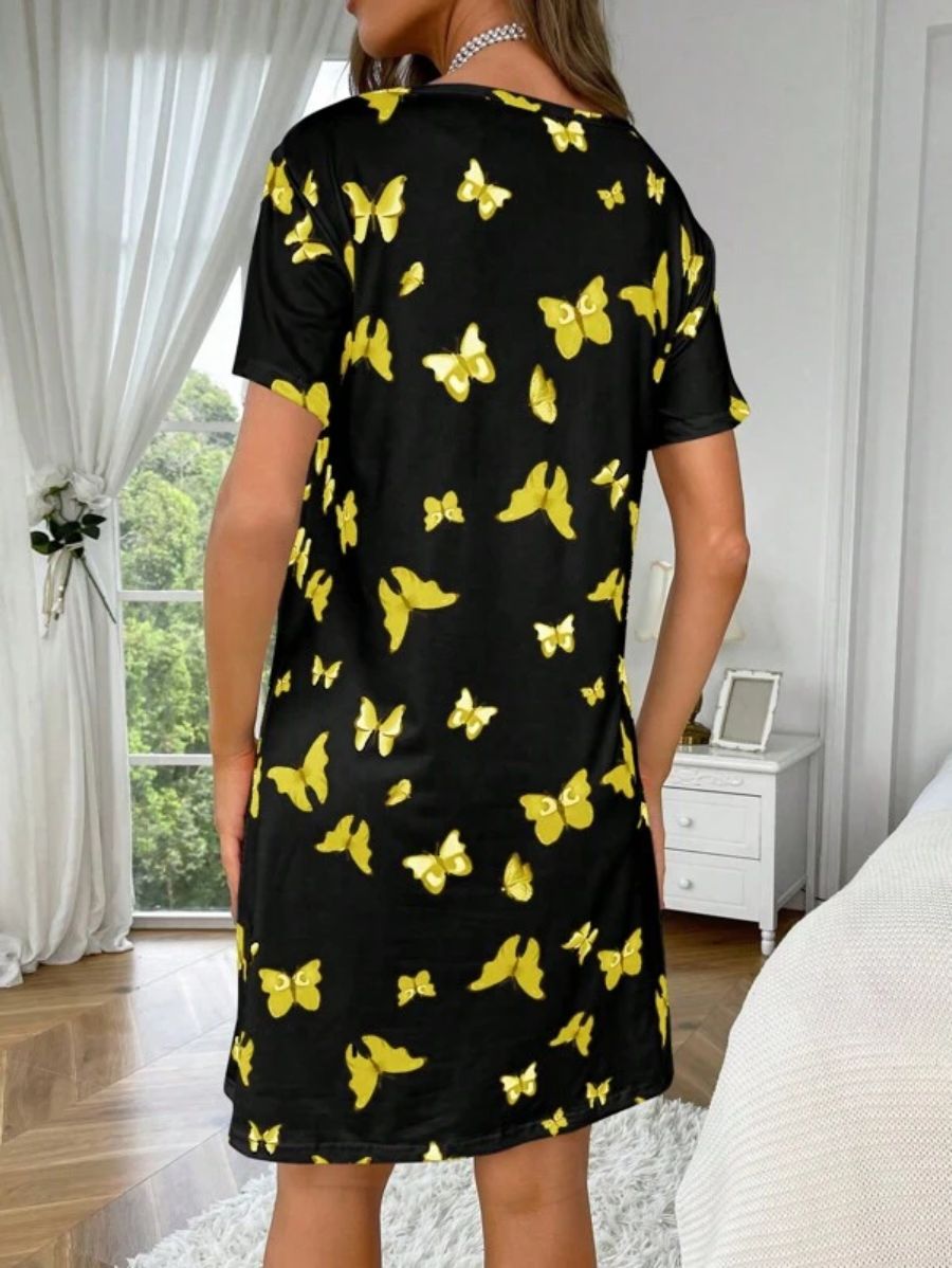 Butterfly Print Nightdress