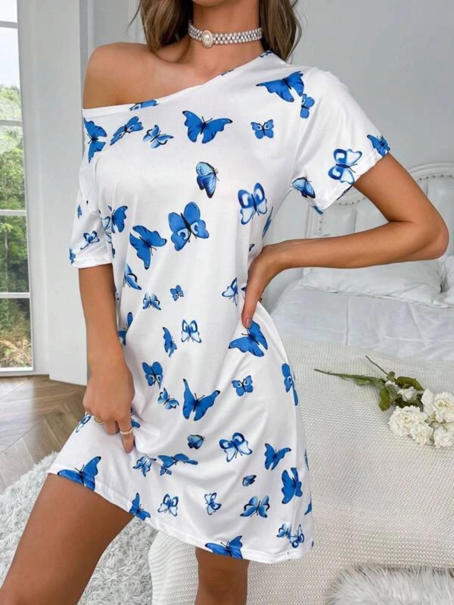 Butterfly Print Nightdress