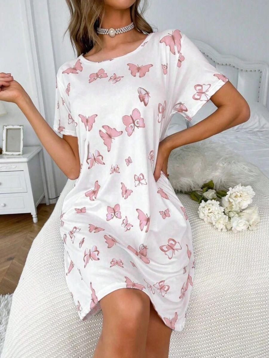 Butterfly Print Nightdress