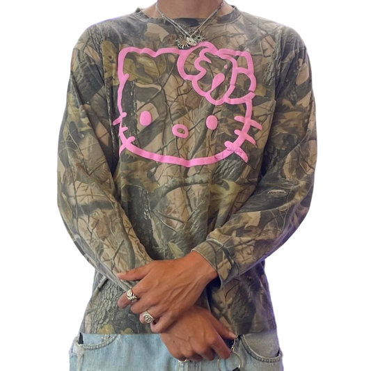 Camo Long Sleeve T Shirt XXL