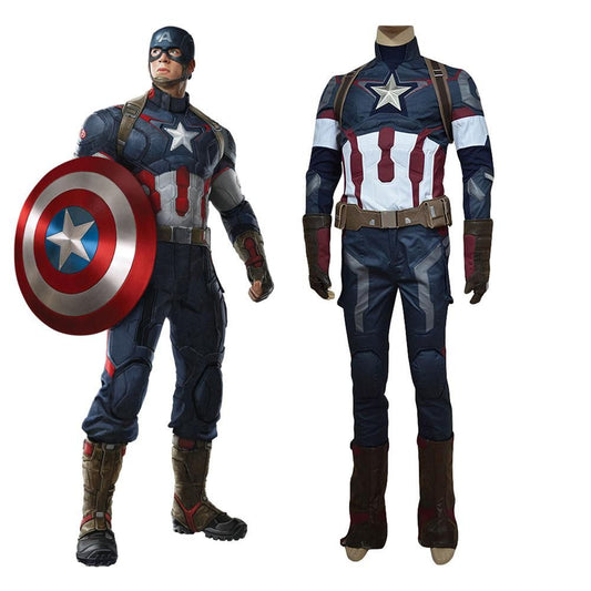 Captain America Uniform Outfit Cosplay Costume XL