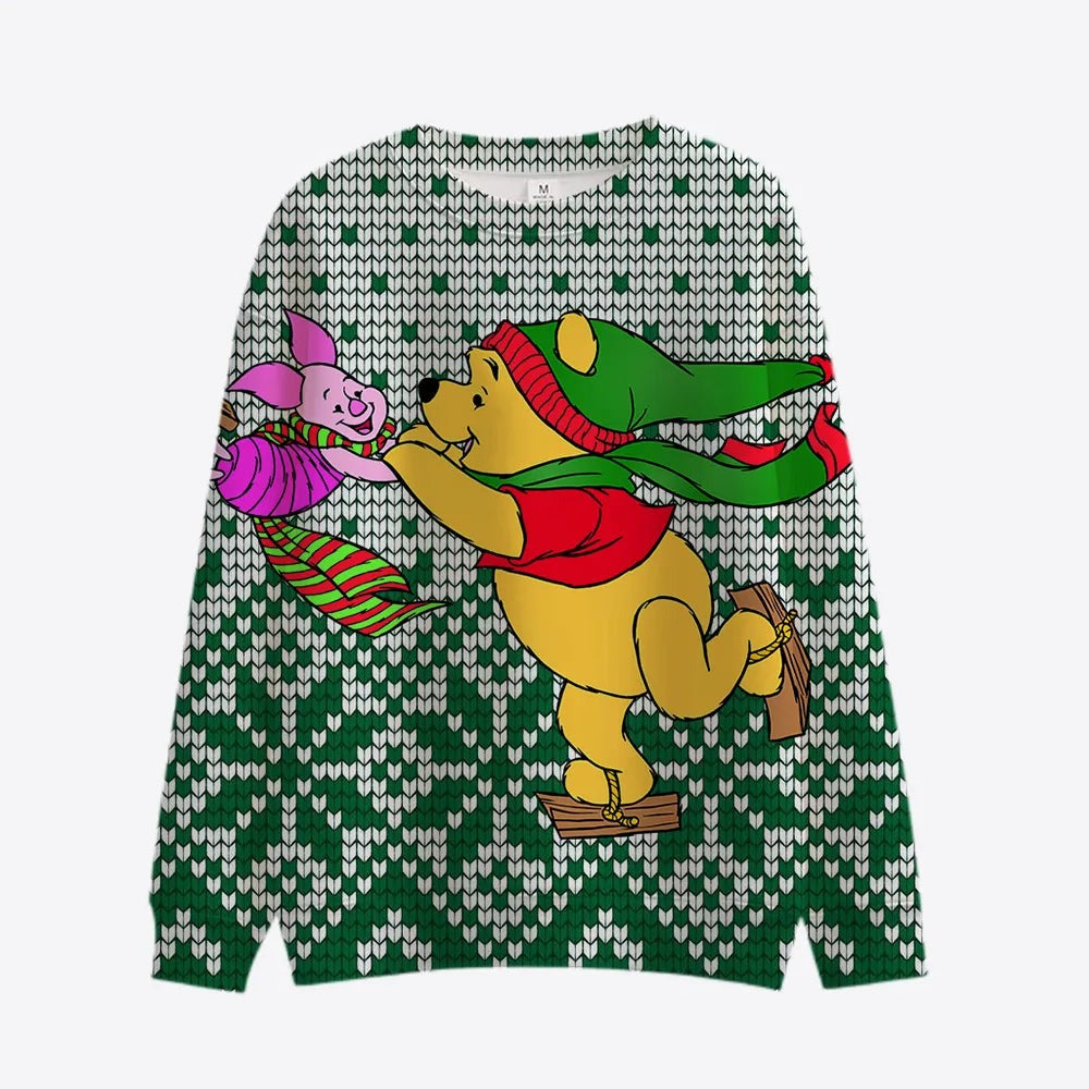 Carnival Christmas Themed Cartoon Print Pullover