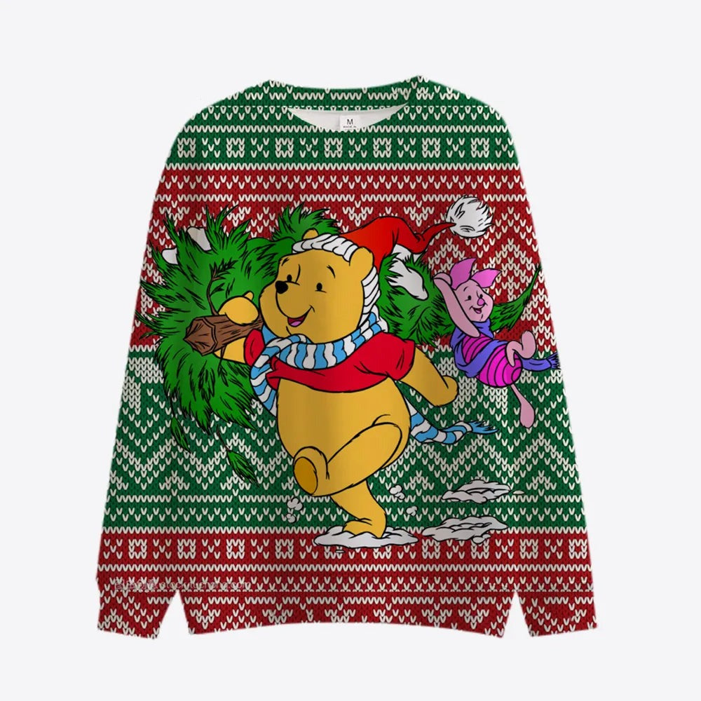 Carnival Christmas Themed Cartoon Print Pullover