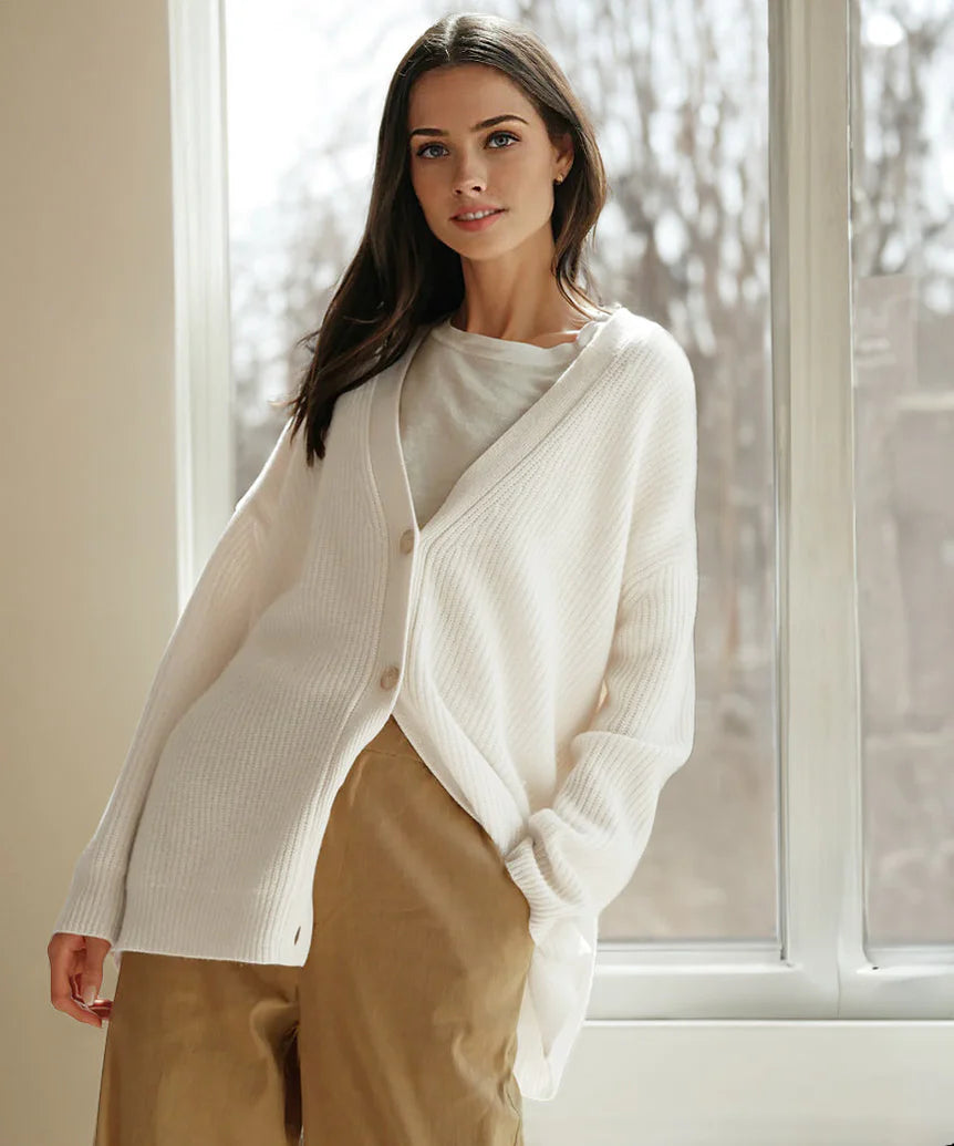 Cashmere Cocoon Cardigan Ivory