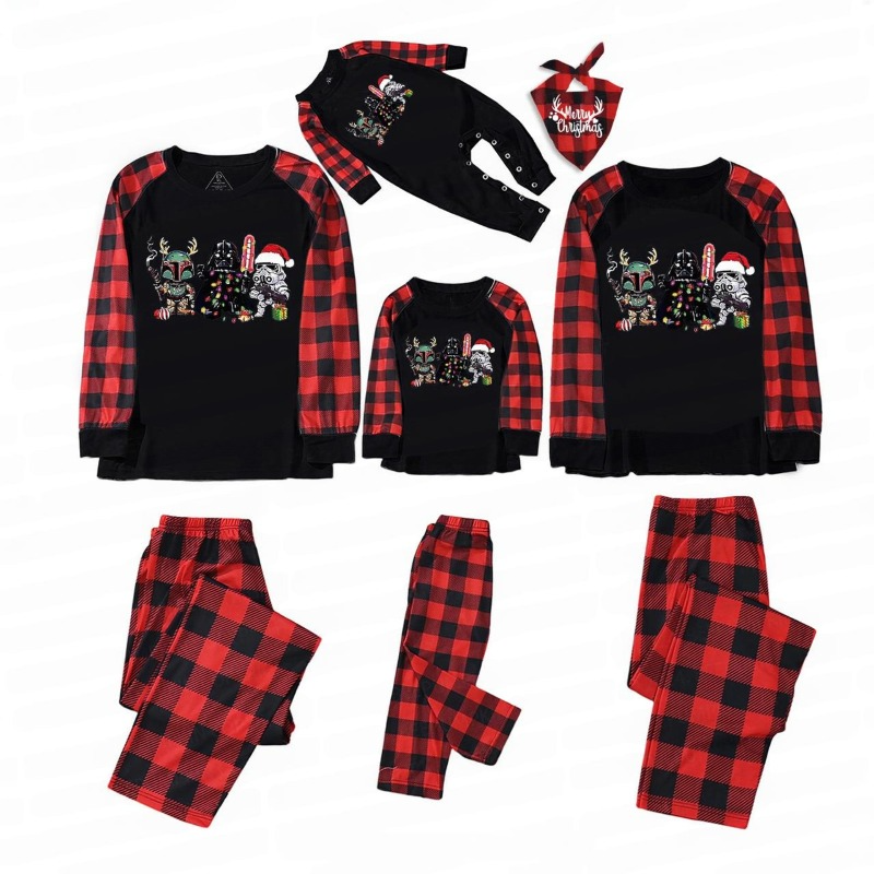 Star Wars Family Matching Christmas Pajama Set Black