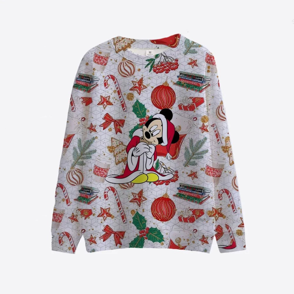 Christmas Themed Mickey And Minnie Sweatshirt Style 1