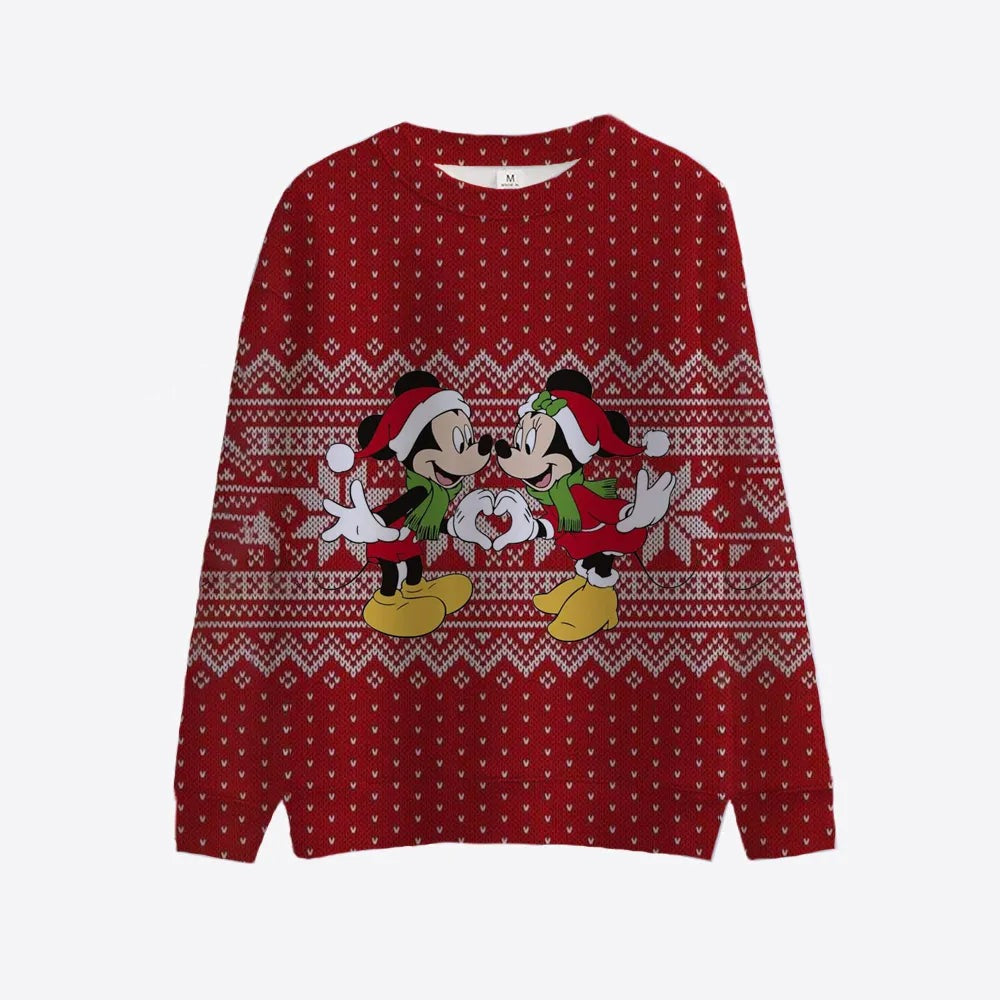 Christmas Themed Mickey And Minnie Sweatshirt