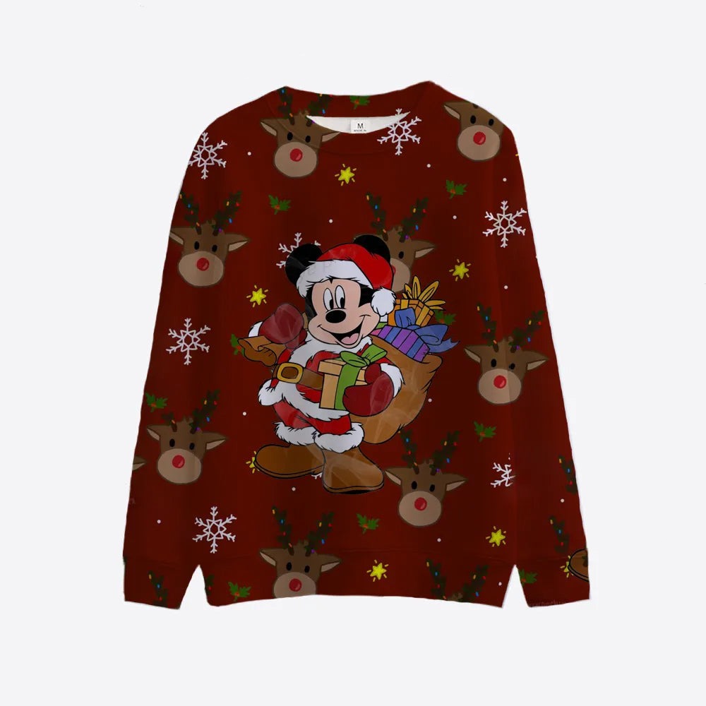 Christmas Themed Mickey And Minnie Sweatshirt Style 5