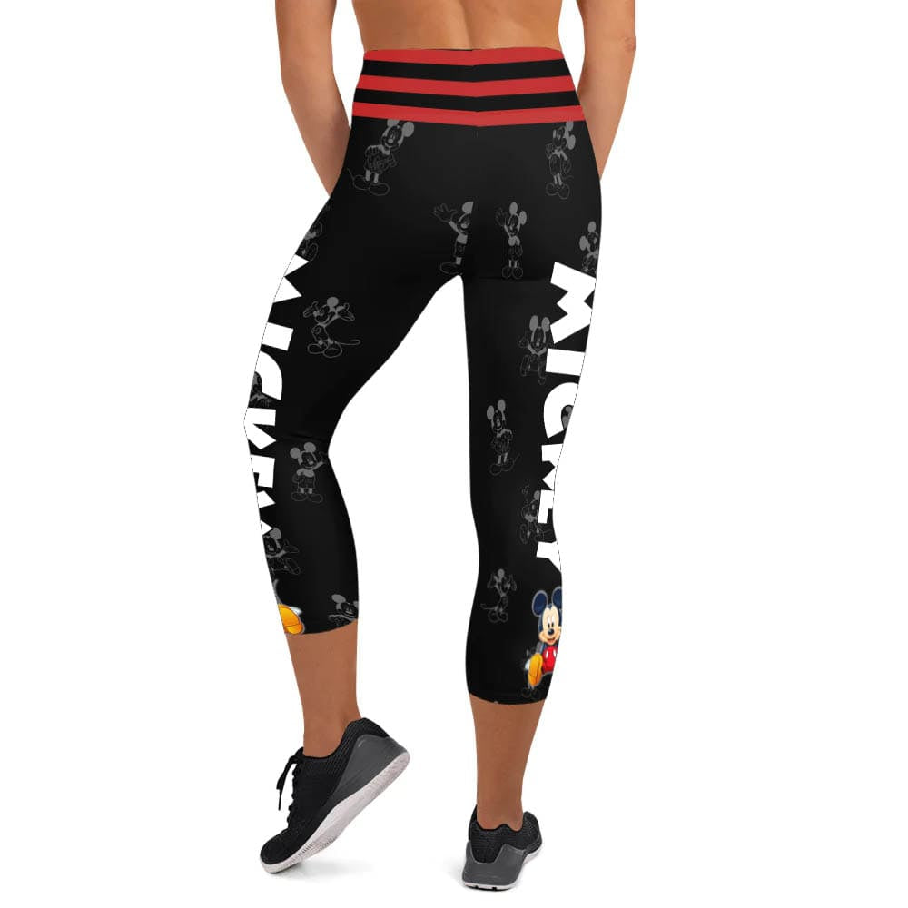 Custom Mickey Mouse Hoodie And Capris Leggings Set