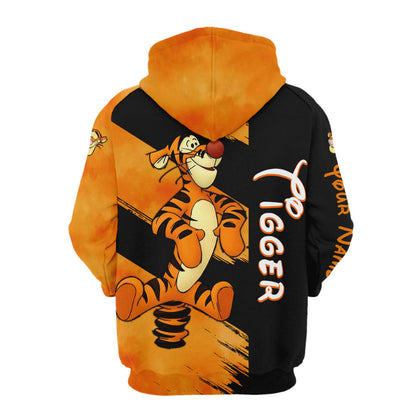 Custom Tiger Pattern Hoodie And Leggings Set