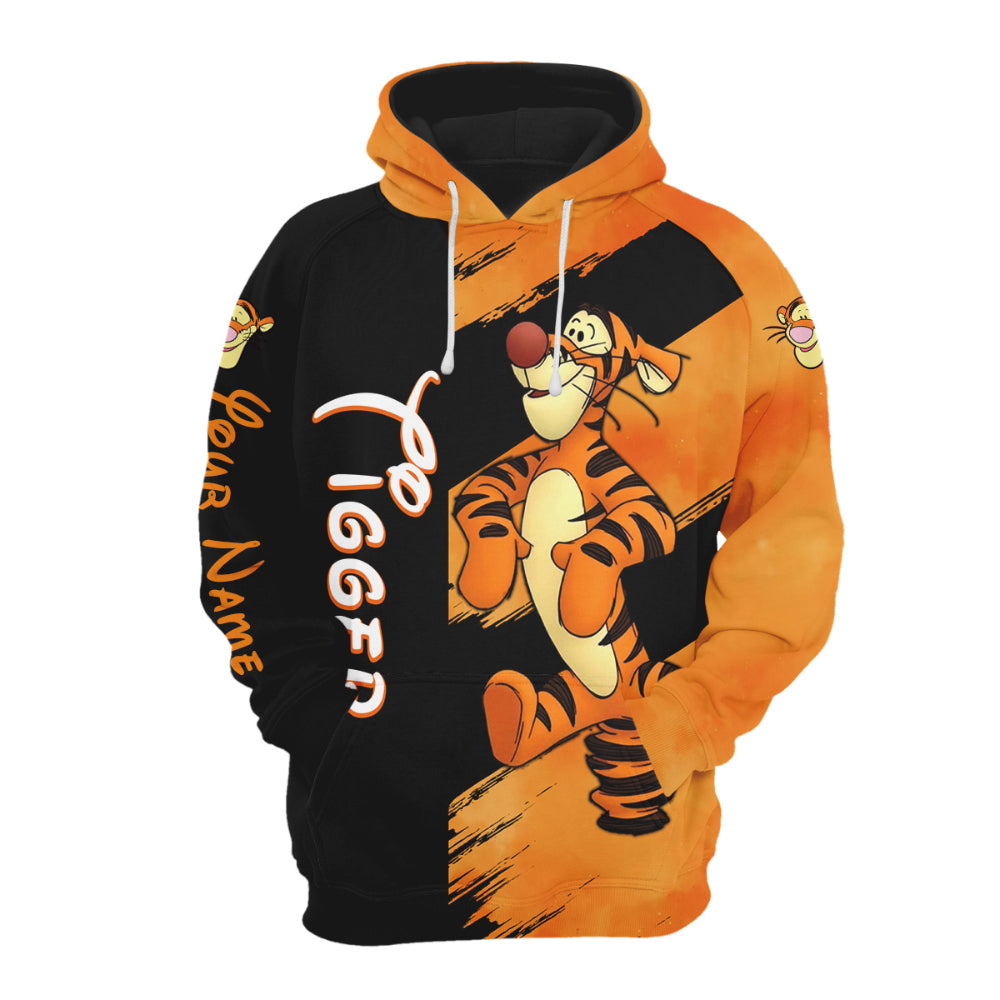 Custom Tiger Pattern Hoodie And Leggings Set Hoodie