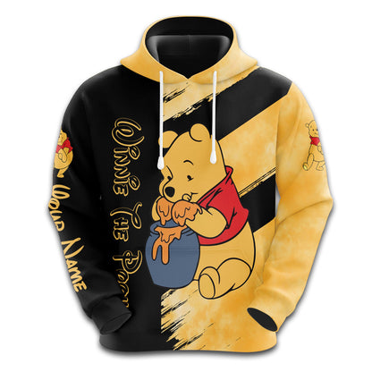 Custom Name Winnie The Pooh Themed Hoodie And Leggings Set Hoodie