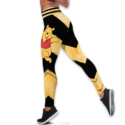 Custom Name Winnie The Pooh Themed Hoodie And Leggings Set