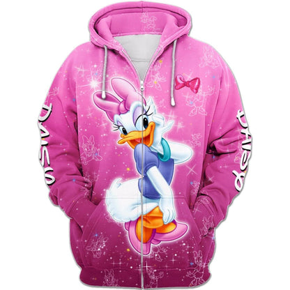 Daisy Duck Princess Castle Activewear Set Zipper Hoodie