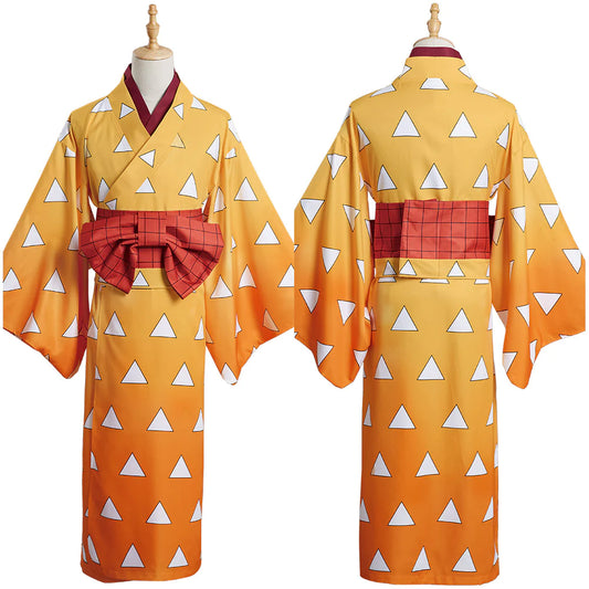 Agatsuma Zenitsu Kimono Dress Costume