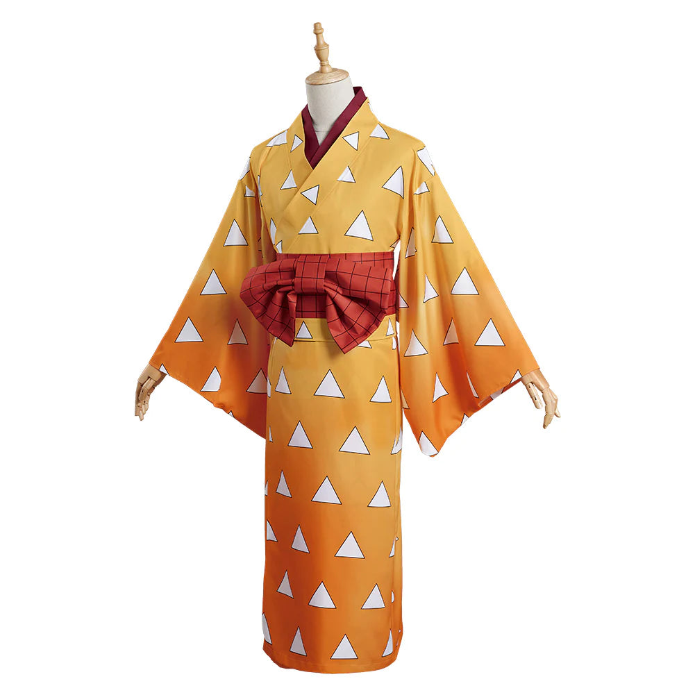 Agatsuma Zenitsu Kimono Dress Costume