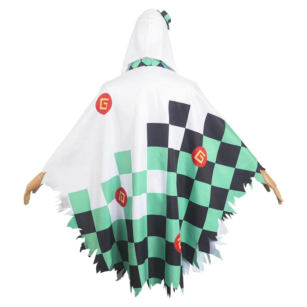 Kamado Tanjirou Ghost Hooded Cloak Halloween Costume