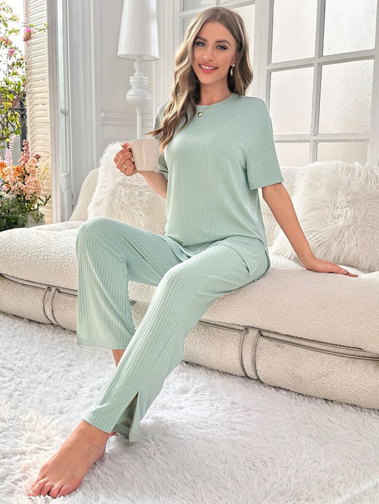 Drop Tee And Pants Lounge Set