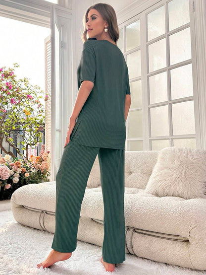 Drop Tee And Pants Lounge Set