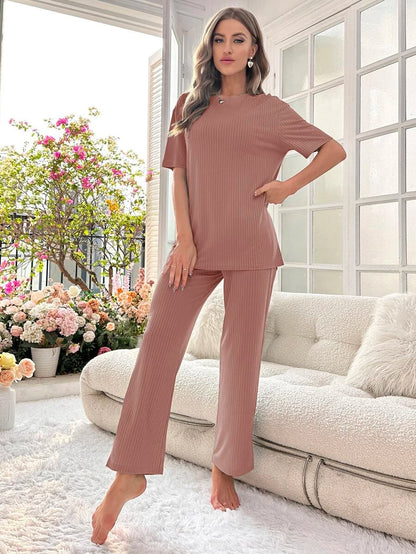 Drop Tee And Pants Lounge Set