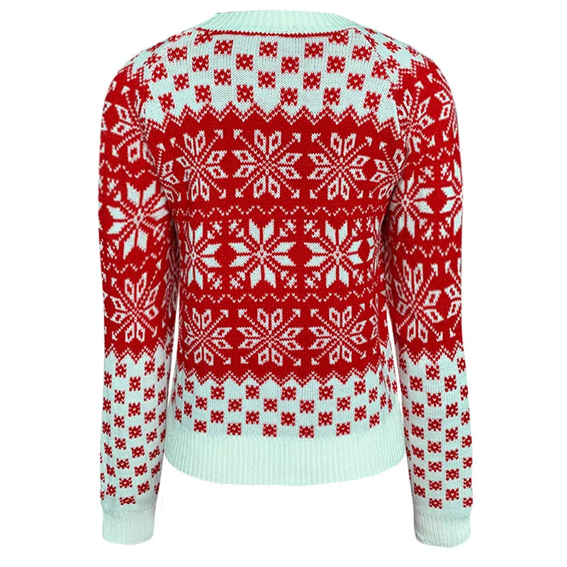 Elegant Christmas Themed Knitted Sweater