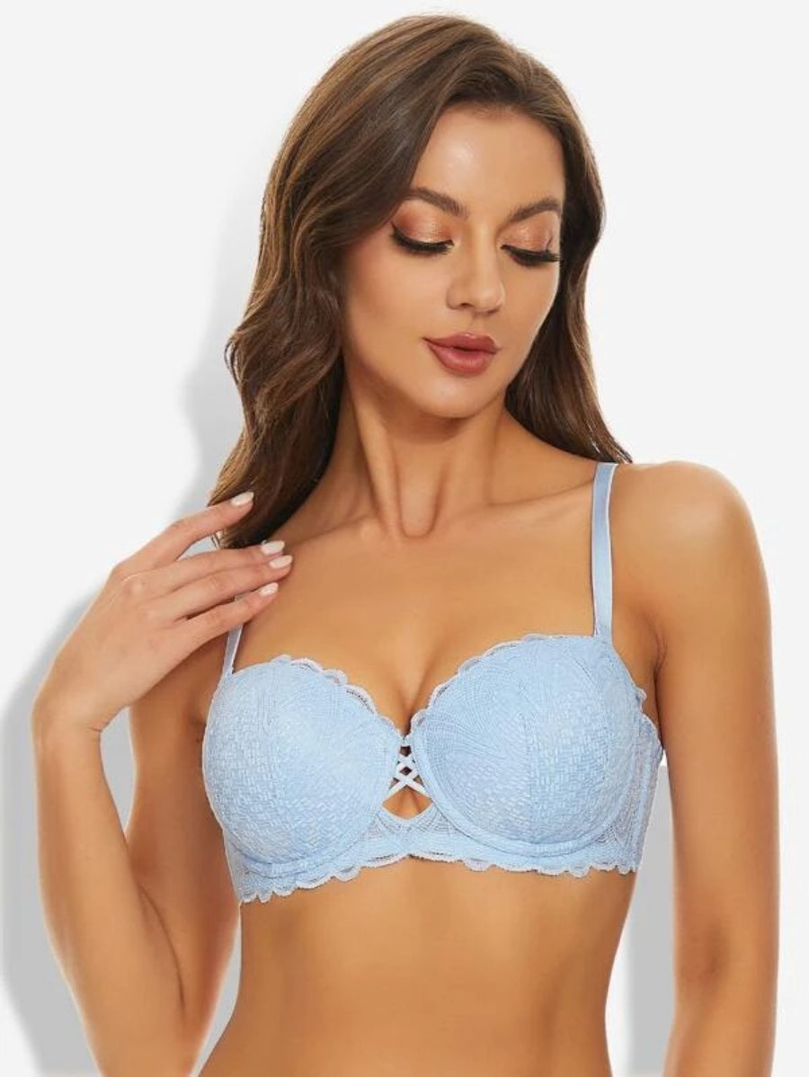 Flower Lace Underwire Bra